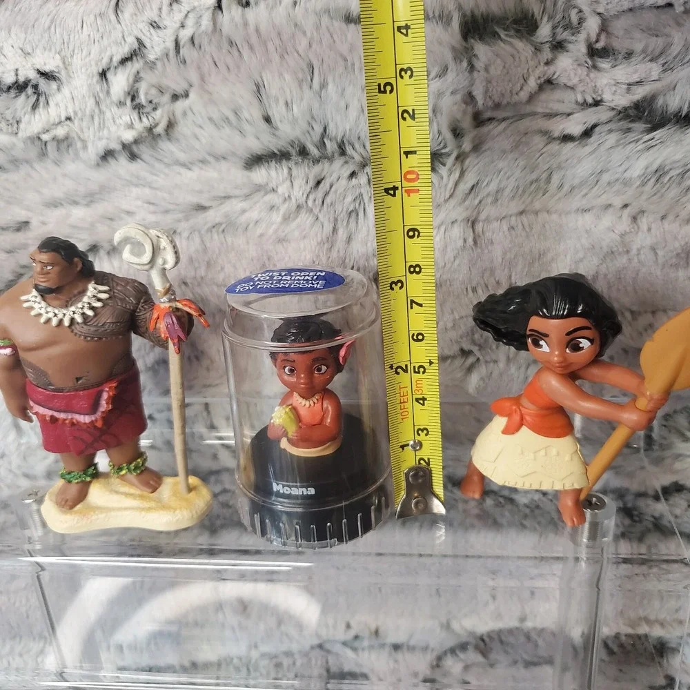 Disney Moana And Chief Tui Plastic And PVC Cake Topper Movie Character Figurines